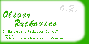 oliver ratkovics business card
